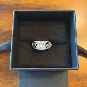 Diamonique Princess cut ring